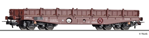 Tillig 77086 - H0 - Schwerlastwagen Rmms 3960 Stahlblechen, DR, Ep. IV